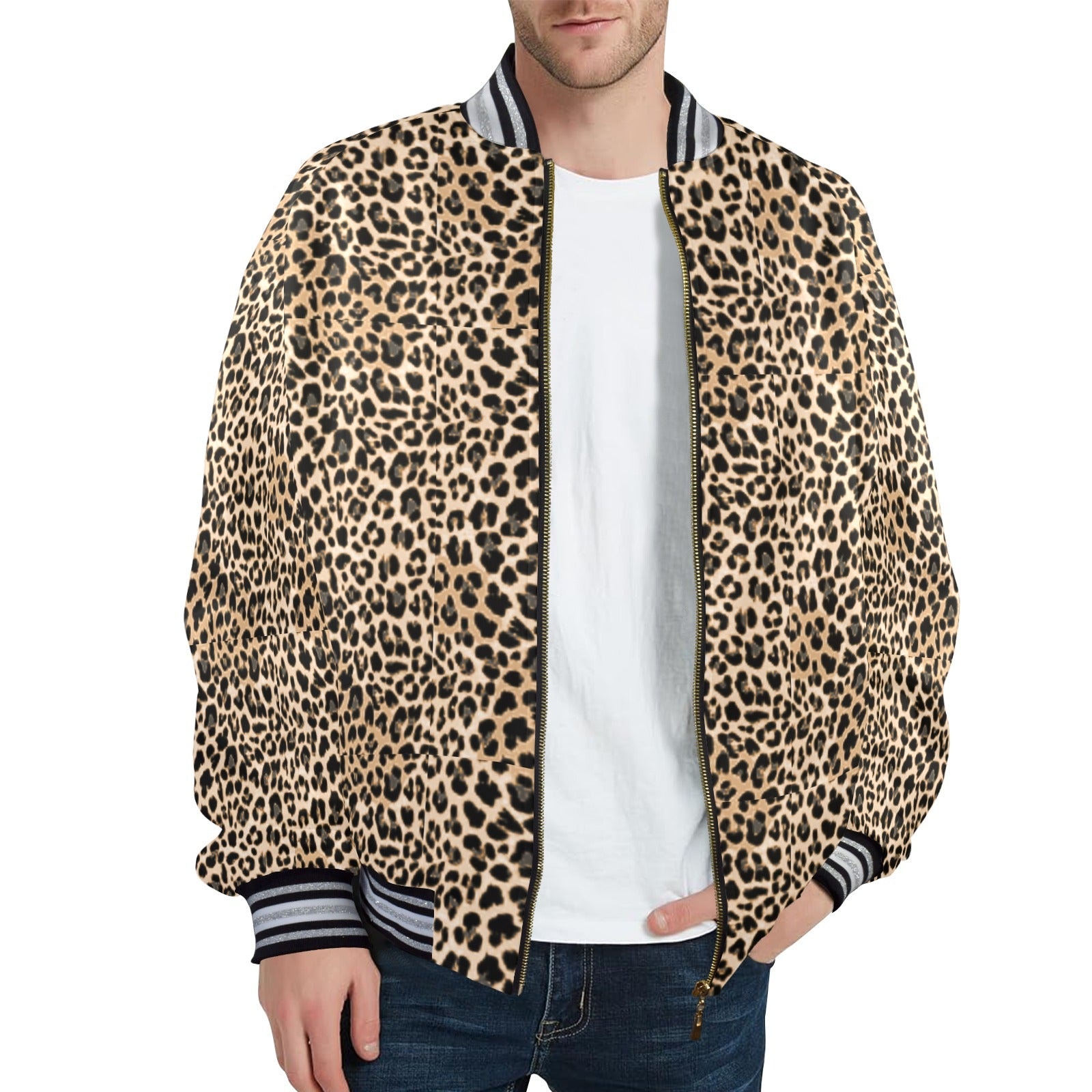 Kokorepublic New Men's Striped Trim Bomber Jacket